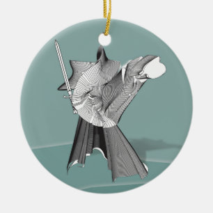 Digitaler Krieger Keramik Ornament