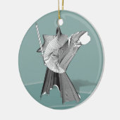 Digitaler Krieger Keramik Ornament (Links)