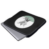 Digitaler Krieger Laptopschutzhülle (Vorne Knopf)