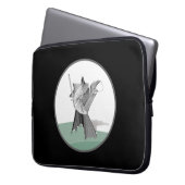 Digitaler Krieger Laptopschutzhülle (Vorderseite Links)