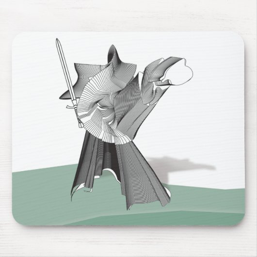 Digitaler Krieger Mousepad (Vorne)