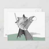 Digitaler Krieger Postkarte (Vorne/Hinten)