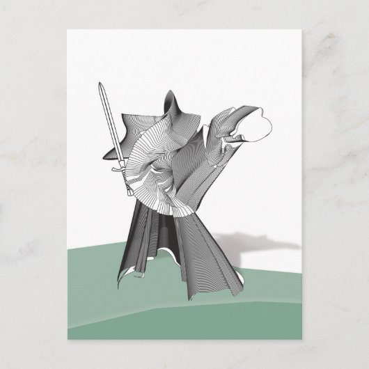 Digitaler Krieger Postkarte (Vorderseite)