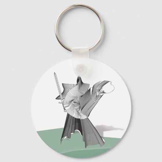 Digitaler Krieger Schlüsselanhänger (Vorderseite)