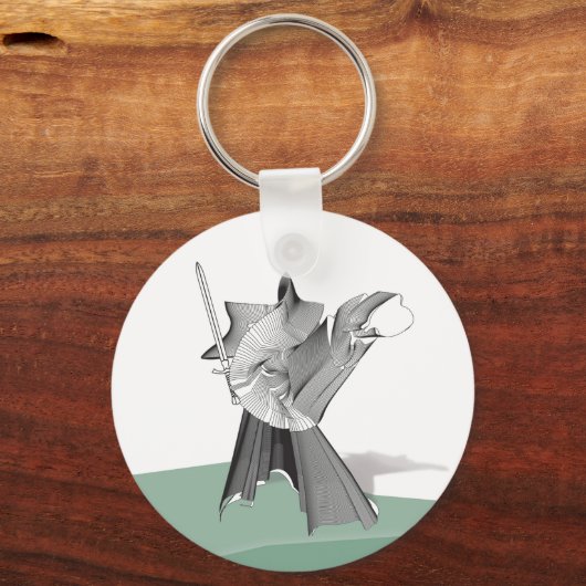 Digitaler Krieger Schlüsselanhänger (Vorderseite)