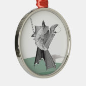 Digitaler Krieger Silbernes Ornament (Rechts)