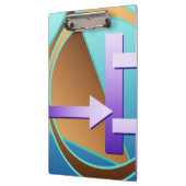 Digitaler Kunstdruck "Circuit Diagramm", türkis Klemmbrett (Links)