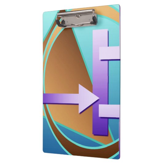 Digitaler Kunstdruck "Circuit Diagramm", türkis Klemmbrett (Links)