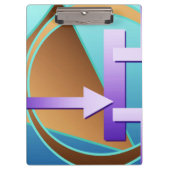 Digitaler Kunstdruck "Circuit Diagramm", türkis Klemmbrett (Vorderseite)