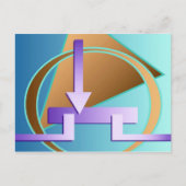 Digitaler Kunstdruck "Circuit Diagramm", türkis Postkarte (Vorderseite)