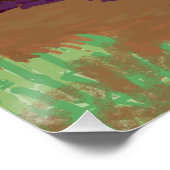 Digitaler Kunstdruck im Blumengarten Poster (Ecke)