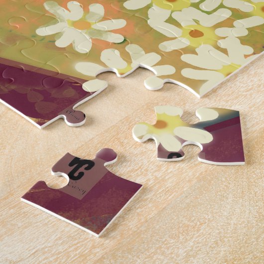 Digitaler Kunstdruck im Blumengarten Puzzle (Seite)