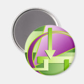 Digitaler Kunstdruck "Schaltplan" Magnet (Vorderseite/Rückseite)