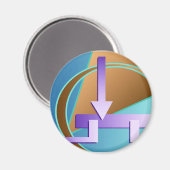 Digitaler Kunstdruck "Schaltplan" Magnet (Vorderseite/Rückseite)