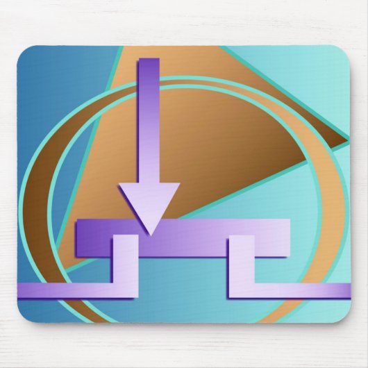 Digitaler Kunstdruck "Schaltplan" Mousepad (Vorne)