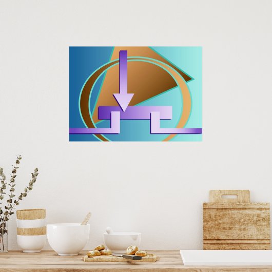 Digitaler Kunstdruck "Schaltplan" Poster (Küche)