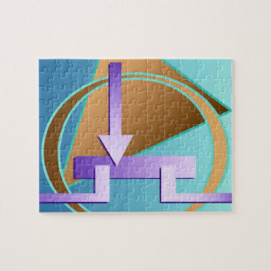 Digitaler Kunstdruck "Schaltplan" Puzzle