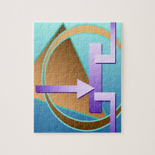 Digitaler Kunstdruck "Schaltplan" Puzzle (Vertikal)