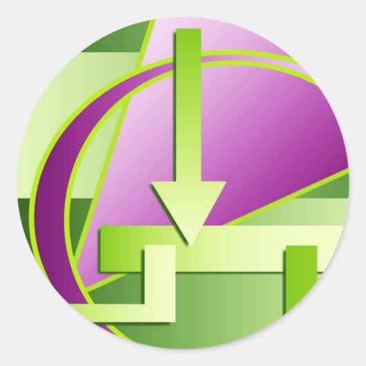 Digitaler Kunstdruck "Schaltplan" Runder Aufkleber (Vorderseite)