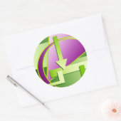 Digitaler Kunstdruck "Schaltplan" Runder Aufkleber (Umschlag)