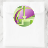 Digitaler Kunstdruck "Schaltplan" Runder Aufkleber (Tasche)