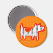 Digitaler Lackmagnet für "Orangenhund" Magnet (Vorderseite/Rückseite)