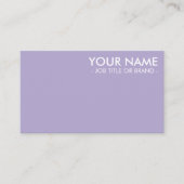 Digitaler Lavendel | Minimalistischer Beruflicher  Visitenkarte (Vorderseite)