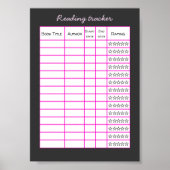 Digitaler Lesetracker Vorlage iPad Tablet Poster (Vorne)