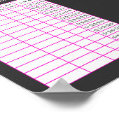 Digitaler Lesetracker Vorlage iPad Tablet Poster (Ecke)