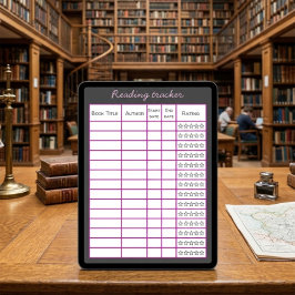 Digitaler Lesetracker Vorlage iPad Tablet Poster