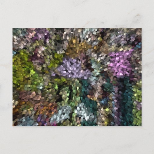 Digitaler Mehrfarbenmodus Abstrakt Postkarte (Vorderseite)