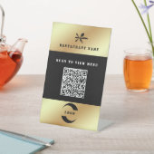 Digitaler Menü-QR-Code Sockelschild (In SItu)