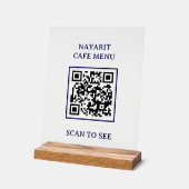 Digitaler Menütemplate mit QR-Code Acrylschild (Winkel)