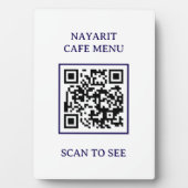 Digitaler Menütemplate mit QR-Code Fotoplatte (Vorderseite)