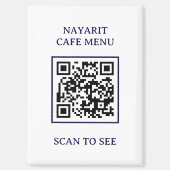 Digitaler Menütemplate mit QR-Code Magnet (Vorderseite)