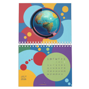 Digitaler Nomade 2026 Weltkalender Land wählen Kalender