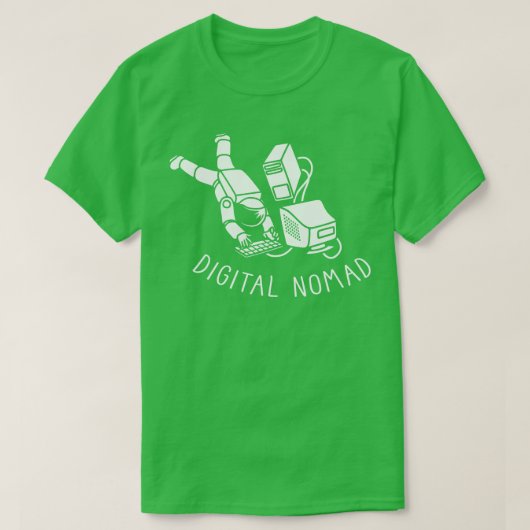 Digitaler Nomaden-Astronaut-CPU-Computer von Tobe T-Shirt (Design vorne)