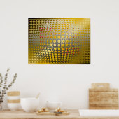 Digitaler Op-Art-Spheroid-Magnetismus Poster (Küche)