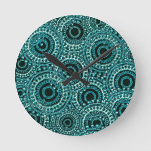 Digitaler Papiereffekt Runde Wanduhr