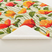 Digitaler Papiermohn Muster Sherpadecke (3/4)