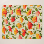 Digitaler Papiermohn Muster Sherpadecke (Vorderseite (Horizontal))