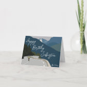 Digitaler Print-Geburtstag des Fahrradfahrers Dankeskarte (Vorderseite)