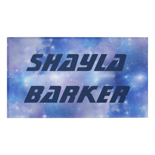 Digitaler Realismus - BLUE UNIVERSITÄT + Ihr Name Namenschild (Vorderseite)