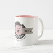 Digitaler Rosa Hund Rosa Kaffeetasse (VorderseiteRechts)