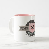 Digitaler Rosa Hund Rosa Kaffeetasse (Vorderseite Links)