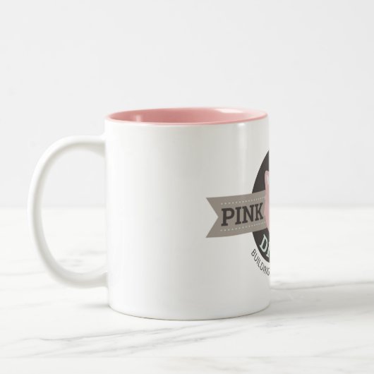 Digitaler Rosa Hund Rosa Kaffeetasse (Links)