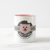 Digitaler Rosa Hund Rosa Kaffeetasse (Mittel)