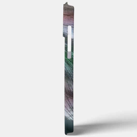 Digitaler Skerry in silbrig grüner Münze zu lebhaf Case-Mate iPhone Hülle (Rückseite / Links)