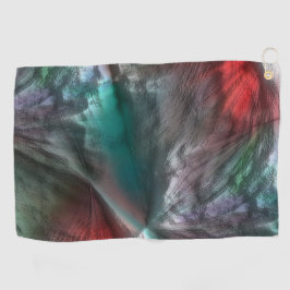 Digitaler Skerry in silbrig grüner Münze zu lebhaf Golfhandtuch