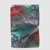 Digitaler Skerry in silbrig grüner Münze zu lebhaf Golfhandtuch (Vorderseite)